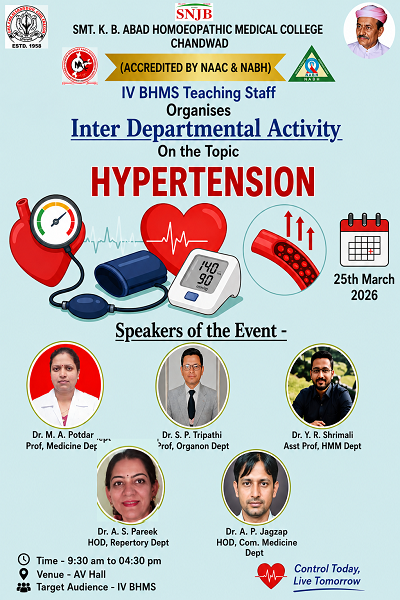 Inter Departmental activity on the topic Hypertension